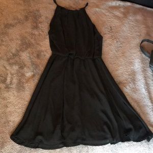 Lush Black High Neck Dress